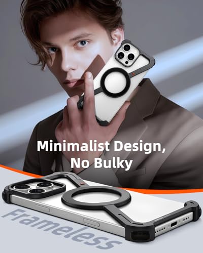 Funda iPhone 16 Pro OATSBASF de aluminio para evitar caídas sin perder estética 5