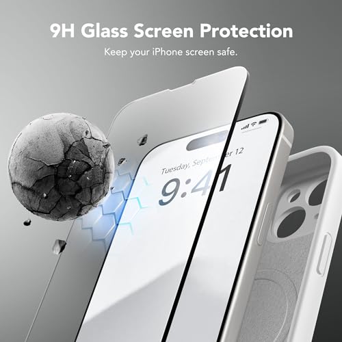 Image of Magnetic for iPhone 15 Plus Case, Compatible with MagSafe, [Full Camera Protection][Screen Protector] Silicone Shockproof Protective Phone Case for iPhone 15 Plus 6.7 inch, White