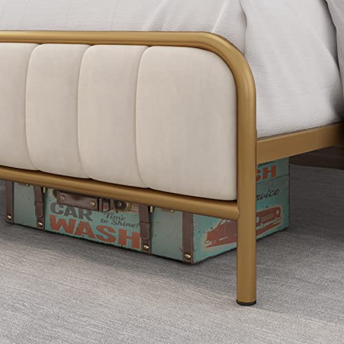 Hithos Queen Size Bed Frame With Button Tufted Headboard thumb #3