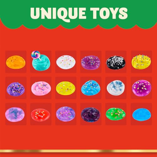 image for JOYIN 24 Days Christmas Advent Calendar 2025, 16 DIY Slime, Foam Balls