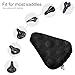 FOSKERV Fashion Bicyle Cushion Cover, Waterproof Non Slip Adjustable Bike Seat Cover for All Bicyles, Universal Bicycle Saddle Protector, Black Leather Pattern