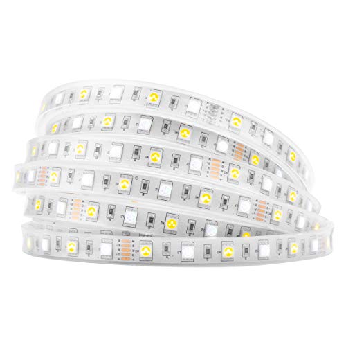BTF-LIGHTING 5050 RGBW RGB+bianco caldo (3000K) LED 5m 60LEDs/m Luci a nastro multicolore a LED IP67 impermeabile 12mm FPCB DC12V per camera da letto cucina decorazione domestica