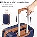 Karl home Luggage Sets of 3 Piece, Hard Shell ABS 360° Wheels & Lightweight Cabin Suitcase, for Europe Trolley Travel with Spinner Wheels & Inbuilt Locks, 20" 24" 28" - (Blue, 20/24/28")