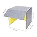 Desktop Soundproof Cover, Isolation Booth, Portable Vocal Recording Booth, Sound Proof Foam Panels to Filter Vocal, Vocal Sound Absorbing Shield, Yellow+Gray