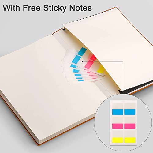 Carnet de notes ligné EMSHOI grand format couverture cuir souple cahier écriture