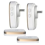 Wireless Doorbell, LUAMB 1,000ft Range Loud Enough with 5 Volume Levels and 52 Chimes LED Flashing,2