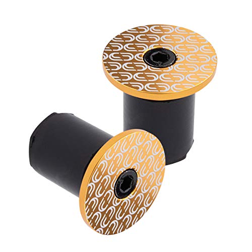 Deda Elementi Loop Tapones de Extremo de Barra, Unisex, Dorado