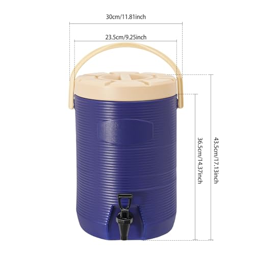 ROGONPDK Calentador de cubo aislado de 17 litros con tapa, recipiente aislante de acero inoxidable con grifo, dispensador de bebidas calientes y frías, recipiente térmico, dispensador de bebidas, para - imagen 2