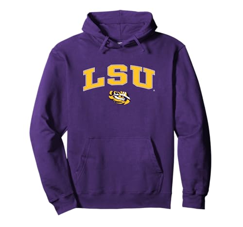 LSU Tigers Arch Over Purple Officially Licensed Pullover Hoodie