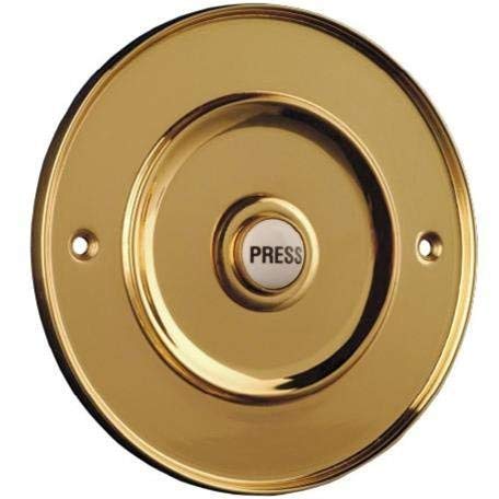 Byron Brass Wired Bell Push (Coated) 100Mm