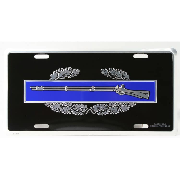 Mitchell Proffitt Combat Infantry Metal License Plate