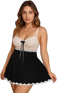 ثوب نوم دانتيل للنساء - رباط امامي ناعم وانثوي بلمسة فاخرة بلون اسود من جمال صنز لعبايات GS-300-51086 - اسود، مقاس واحد