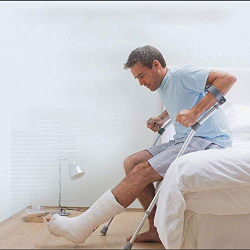Muletas Bastón para Adultos con Puño Cerrado Muletas Telescópicas para El Antebrazo Bastón Ajustable En Altura con Punta De Goma Antideslizante Ayuda para La Movilidad Equilibrada para Hombr
