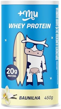 +Mu Pote Whey Concentrado Sabor Baunilha 18g Proteína - 450g