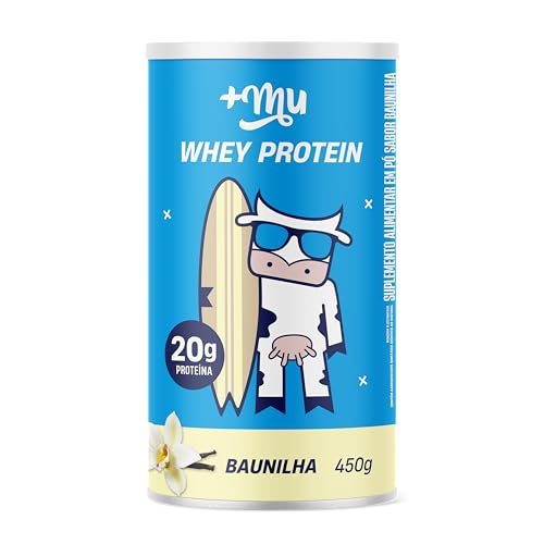 +Mu Pote Whey Concentrado Sabor Baunilha 20g Proteína - 450g