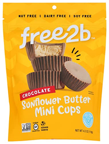DARK CHOCOLATE CUPS MINIS FILLED WITH SUNFLOWER SEED BUTTER