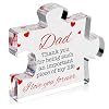 VELENTI Dad Birthday Gift Engraved Acrylic Block Puzzle Gifts for 335 x 276 inch Cool Presents from Daughter Son Mom Heartwarming Men Gift Ideas