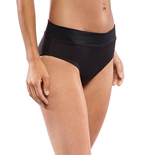 Carole Martin Women's Panties Wide Waist Band Ultra Soft Microfiber Comfort Briefs Underwear Black