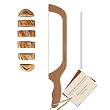 COOKEERS Sourdough Bow Bread Knife –Large Bread Slicer for Homemade Bread with Serrated Stainless Steel Blade, Even Slice Cutter for Baguettes, Bagels, Thoughtful bread lame,Gift for Bread Lovers