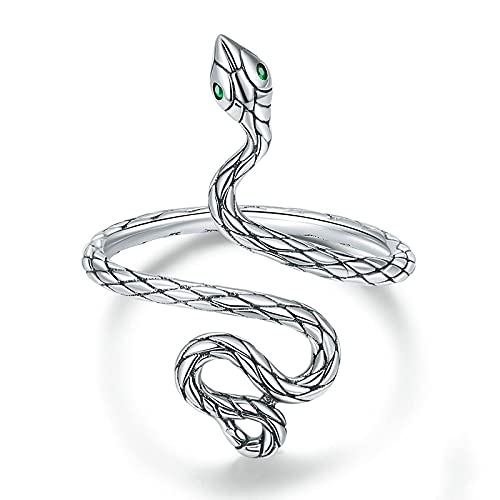 Boucles d'oreilles serpent argent 925 massif et détails foncés