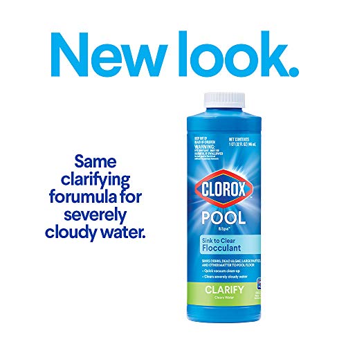 Clorox® Pool&Spa™ Swimming Pool Sink to Clear Flocculant, Sinks Debris, Dead Algae, Large Particles & Other Matters to Pool Floor, 1 Quart (Pack of 1) by CLOROX Pool&Spa - Used condition - US$9.48