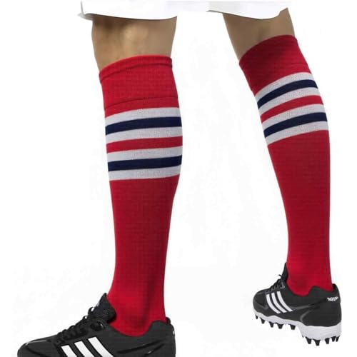 COUVER Women Cotton Bottom Cushion Similar Team Styles Striped Softball Knee High Sports Socks4