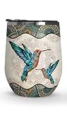 64HYDRO 12oz Mandala Hummingbird Mandala Hippie Pattern Insulated Wine Tumbler With Lid - Stainless Steel Wine Glass Mug Cup For Travel, Office, Home - ABLZ1406013Z 64HYDRO 12oz Mandala Hummingbird Mandala Hippie Pattern Insulated Wine Tumbler With Lid - Stainless Steel Wine Glass Mug Cup For Travel, Office, Home - ABLZ1406013Z