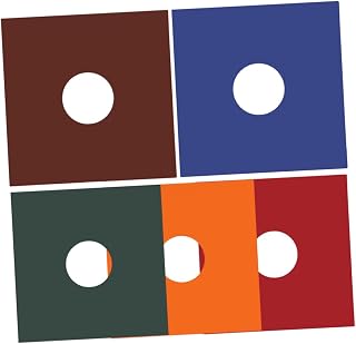 Hoement 5 Piezas Fundas Protectoras para Discos Vinilo Cubiertas Exteriores Coloridas Rosa Azul Naranja Café Verde Oscuro Protector contra Arañazos y Polvo para Álbumes