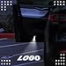 Car Door Logo Lights Compatible with Model S Model 3 Model X Model Y, 4 Pack Door Welcome Projector Light with Cable, Waterproof Courtesy Door Lights
