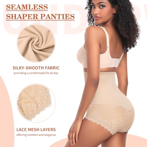 Image of Werena Women Tummy Control Shapewear Panties Shaping Underwear High Waist Body Shaper