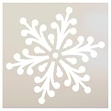 Snowflake Stencil by StudioR12 | Jeweled Winter Art | Reusable Mylar Template | Painting, Chalk, Mix