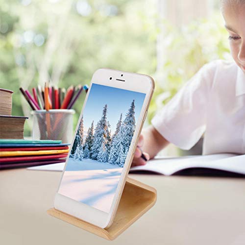 Suporte de telefone de mesa, suporte de celular de madeira para todos os telefones celulares (#1)