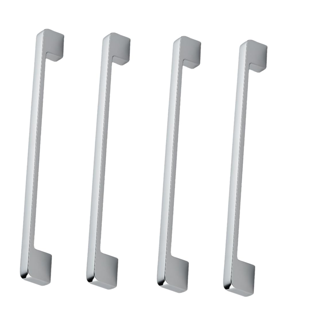 NLQCSXWEP Zinc Alloy Cabinet Bow Handle, Zinc Alloy Furniture Handles Pack of 4 Multiple Finishes 96-320mm(224mm Bright Chrome)