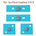 Rubber Feet Pads Replacement for Microsoft Surface Laptop 3 4 5 Anti Skid Bottom Case Rubber Foot Mat Silver