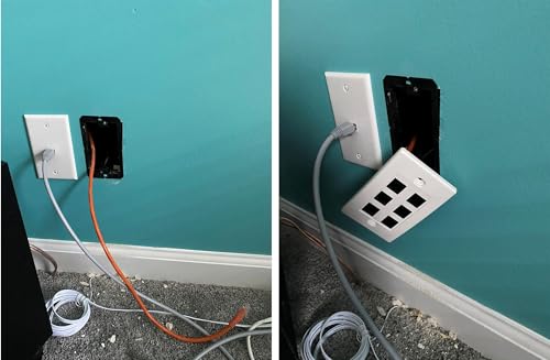 iMBAPrice Single Gang (1-Gang) Low Voltage Wallplate Mounting Bracket - Black