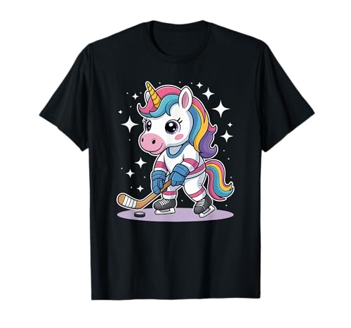Hockey Unicorn Ice Hockey Cute Funny Girls Winter Sport T-Shirt