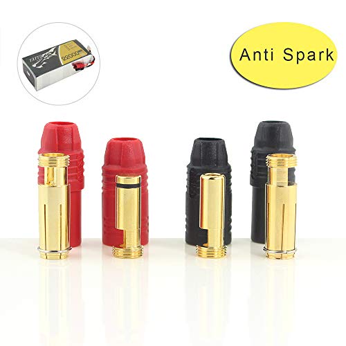Amass AS150 Male Female Anti Spark Connector Gold Plated Banana Plug Set for Battery ESC and Charge Lead …