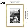 Americanflat 9x12 Picture Frames With Mat - Set Of 5, Mahogany Finish, Wall Display Gallery Set - View #10