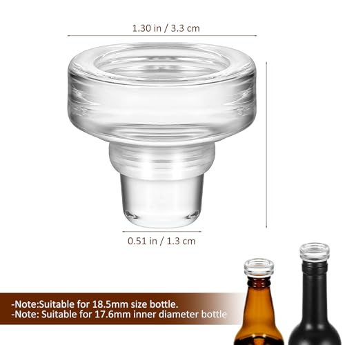 Tapones de vidrio para botellas y vino tipo T, set hermético de 10 unidades 3