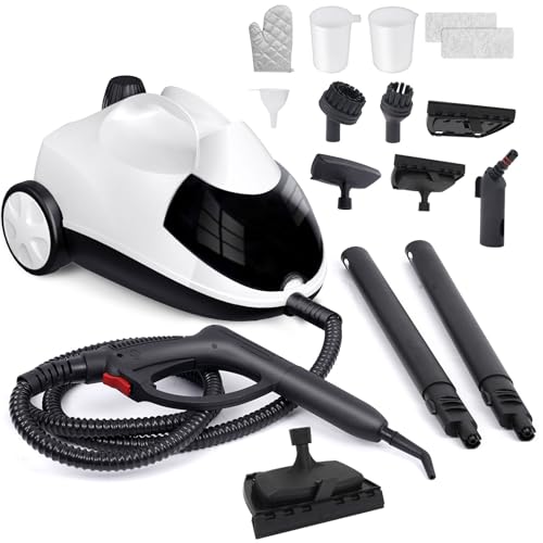 Steam Cleaner Sweepcent 1.5L Steamer for Cleaning Fast Heating 6-in-1 Multi-Surface with 8 Accessories UL499 Certified portable High Pressure Steam Cleaner for Home, Car, Floors, Sofas, Tiles, Grout by Sweepcent - Used condition - US$54.06