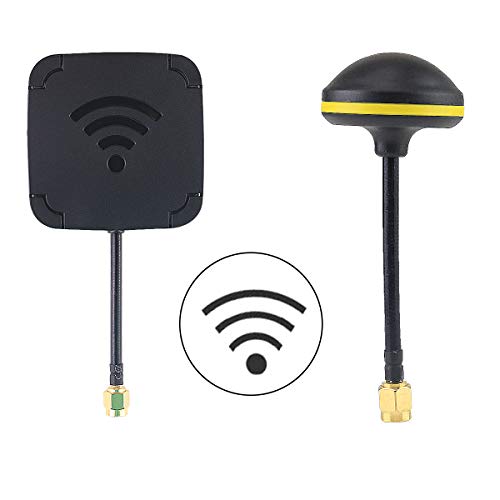 RC FPV Receiver Parts Combo 5.8G 14DBI High Gain Flat Panel & Mushroom FPV Antenna for EV800D FPV...