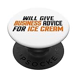 Geschäftsberatung für Ice Cream Entrepreneur Consultant Funny PopSockets mit austauschbarem PopGrip