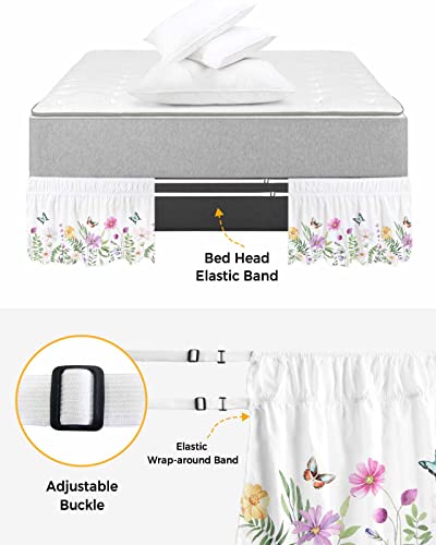 Sabolny DF-AS-S-23-05-10 Florals Butter-Fly Bed Skirt Queen Size 16 Inch Drop thumb #3