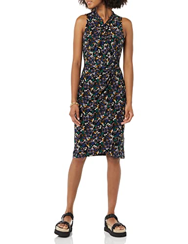 Image of Amazon Essentials Women's Sleeveless Faux Wrap Dress with Crossover Twist Neck