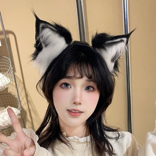 Diadema de lobo animada recargable para cosplay de Halloween 5