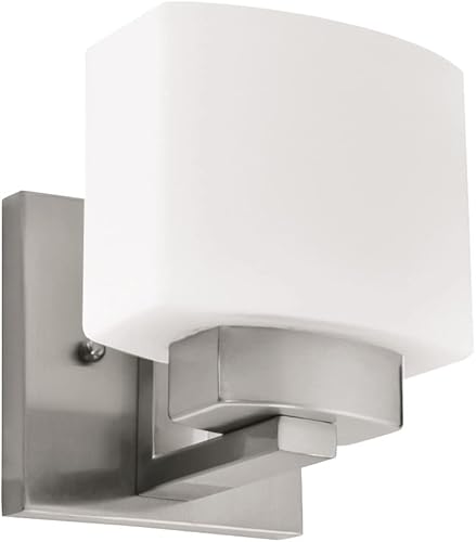 Miniatura 9 de Design House Dove Creek - Lámpara de tocador, regulable, vidrio esmerilado, 3 luces, baño, níquel satinado, 24 x 6 x 6.5 pulgadas, artículo 578005