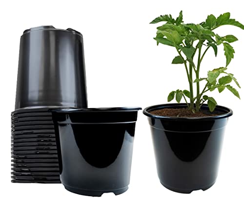 Viagrow 1/2 Gal. Plastic Nursery Trade Pots .62 Gal / 2.5 Qt. / 2.37 L 20-Pack #TOP7