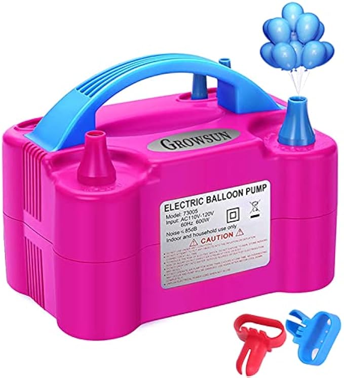 Growsun Electric Air Balloon Pump 110V 600W Balloon Blower Inflator for Garland Arch Party Decoration