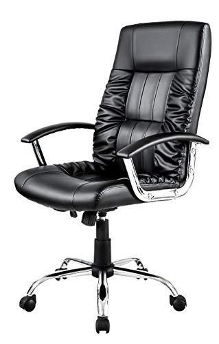 Cadeira Presidente Pelegrin Pel-9299 em Couro Pu Preta