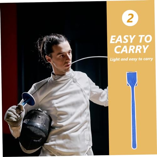 Bolsa de esgrima azul de tela resistente con compartimentos para sable 7